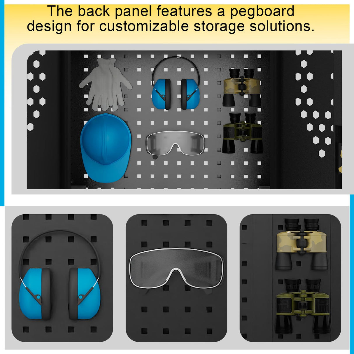 Eltean 15-18 Gun Safe for Rifles and Pistols,DIY-Friendly Gun Cabinet with Customizable Storage Space,DIY Rifle Safe with Distinctive Appearance and Ventilation for Shotgun. Eltean