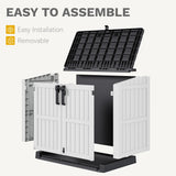 DWVO 36 cu ft Tool Storage Shed, Storage for Bakcyard, Patio, and Garden, Resin Plastic Shed with Sloped Lid, Lockable Door, and Wood Grain Finish, Light Gray DWVO