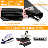 12" x 24ft Heat Transfer Vinyl Rolls, Flasoo 2 Rolls Black and White HTV Iron on Vinyl for Shirts, Compatible with Cricut, Cameo, Heat Press Machines, Sublimation (12 Inches by 12 Feet Per Roll) Flasoo