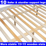 Kntyr Premium Solid Wood Twin XL Over Queen Bunk Bed - Versatile and Sturdy Design, Easily Converts to Two Beds Kntyr