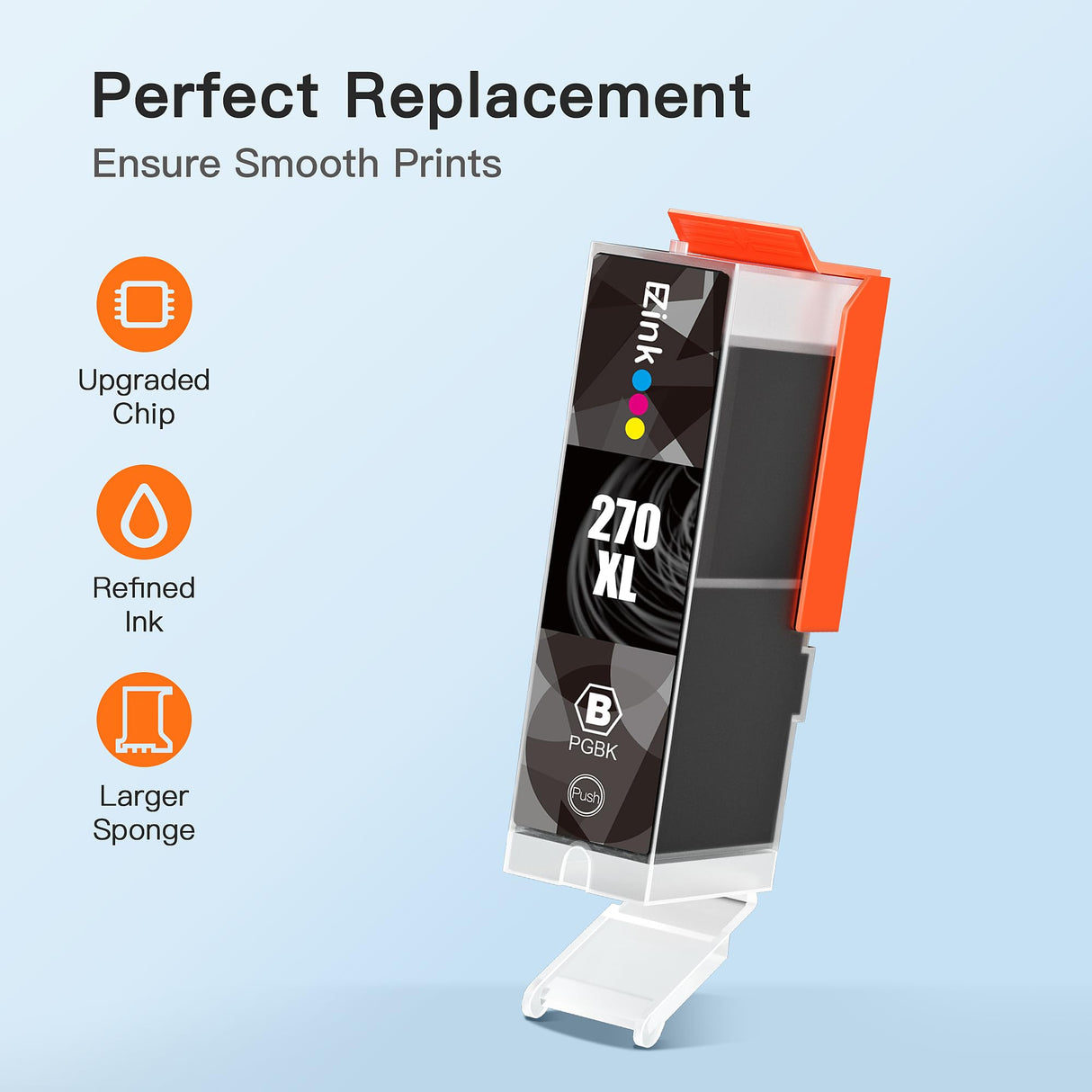 E-Z Ink Compatible Ink Cartridge Replacement for Canon PGI-270XL PGI270XL PGI270 XL PGI-270 to use with MG6821 TS6020 MG6820 MG5720 TS5020 TS8020 TS9020 MG7720 Printer (Large Black, 4 Pack) E-Z Ink