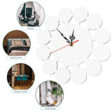 3D DIY Wall Clock Sublimation Blanks Wall Clock MDF Round Sublimation Wall Clocks Silent Non Ticking Battery Operated Decorative Wall Clock for Home Kitchen Office Hotel SEWACC