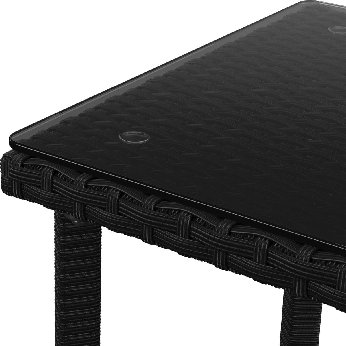 Yaheetech 5 Piece Patio Conversation Set, Outdoor Wicker Bistro Furniture, PE Wicker Outdoor Rattan Chairs Set with Coffee Table for Porch, Poolside, Lawn, Garden, Balcony Yaheetech