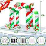 Kalolary 13FT Christmas Archway Inflatables with LED Light, Giant Xmas Candy Arch Inflatable Stereoscopic Blow up Christmas Outdoor Yard Decorations for Square Shopping Mall Lawn Garden Holiday Party Kalolary