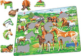 Larsen Puzzles Beautiful Horses 33 Piece Children's Jigsaw Puzzle Larsen