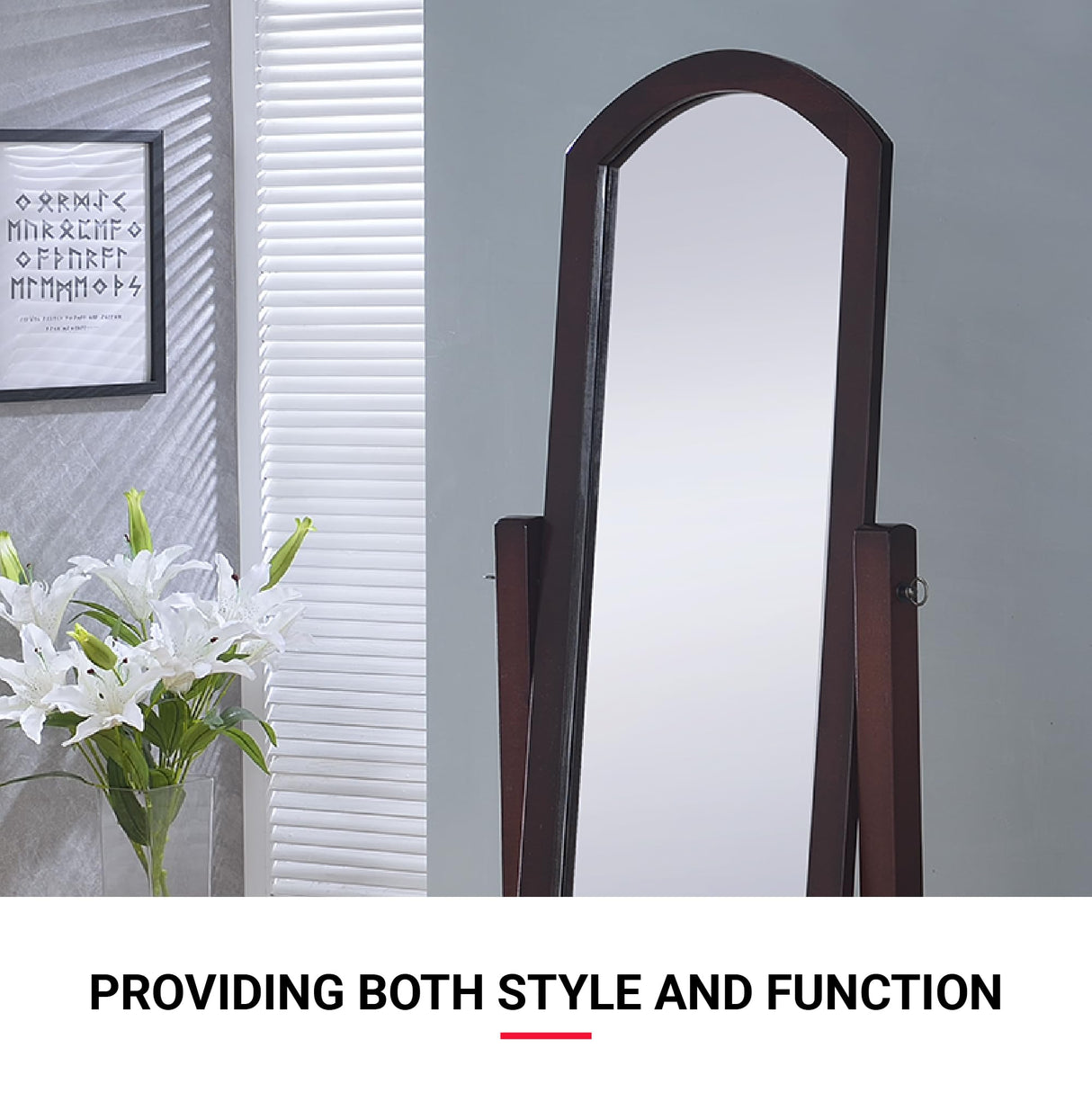 Proman Products Barrington Cheval Mirror, Walnut Proman Products