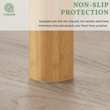 Viisari Bamboo Wood Bed Frame Full with Steel Slats, 12 Inch Platform Full Size Bed Frame No Box Spring Needed, Solid Foundation, Easy Assembly, Ample Under-Bed Storage, Noise-Free Viisari