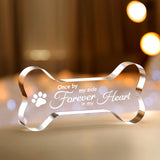 Cynlsum Pet Memorial Ornament Remembrance Gifts Loss of Dog Cat Sympathy Gift Crystal Bone Shape Decor Ornament for Dogs Puppy Keepsake Cynlsum