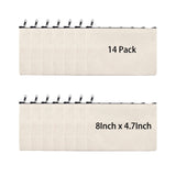 pabues 14 Pieces 8 x 4.7 Inch Blank Craft DIY Canvas Pen Pencil Case- Cotton Canvas Invoice Bill Bag Makeup Bag Cosmetic Bag Multipurpose Travel Toiletry Pouch with Black Zipper pabues