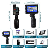 Phezer P15 Handheld Inkjet Printer for Flat Surface 0.5 Inch Nozzle for QRCode Barcode Production Date Time Logo Batch Number Print On Glass Bag Carton Box Wood Cloth Plastic Cable (25 Languages) Phezer