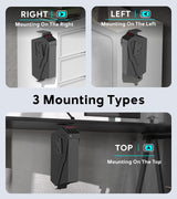 QINGENO Quick-Access Mounted Nightstand Handgun Gun Safe,Auto Open Lid Smart Pistol Safe with Keypad Lock/Key Lock (QG8002E Keypad) QINGENO