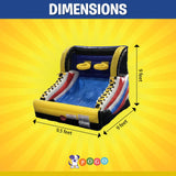 Pogo Bounce House Basketball Hoop Inflatable for Adults and Kids, Mini Hoop Arcade Style Game for Poolside & Outdoor Party, Backyard Toys, (2) Hoops, (2) Balls, Blower, and Stakes, 9' L x 10' W x 8' H Pogo Bounce House