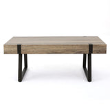 Christopher Knight Home Abitha Faux Wood Coffee Table, Canyon Grey, 23.60 in x 43.25 in x 16.75 in Christopher Knight Home
