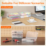 Lifewit Plastic Pencil Box with Snap-tight Lid, Large Capacity Hard Pencil Case, Craft organizer for Art Supply,Office, 4 Pack Lifewit