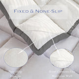 WhatsBedding Mattress Topper King Size Memory Foam Filled Warming Cooling Fluffy & Soft Memory Foam Pillow Top, Anti-Slip Bottom, 4 Elastic Straps, 80x78 Inch, King WhatsBedding