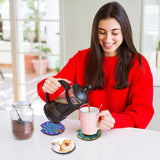 100Pcs Sublimation Blanks Products - Sublimation Cup Coasters Blanks 2.75 Inch for DIY Crafts Car Cup Coasters Painting Project Sublimation Accessories Palksky