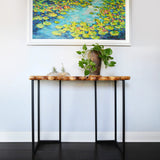 WELLAND Cedar Wood Live Edge Console Table 13" D x 42" W x 33" H WELLAND