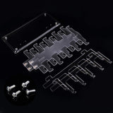 Lamoutor 2 Row Sunglasses Rack Holder Glasses Display Stand Transparent Lamoutor