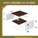 WLIVE Coffee Table, Farmhouse Coffee Table with Open Storage, 31.5" Wood Square Living Room Tables, Rustic Dining Cocktail Center Table for Living Room, Espresso WLIVE