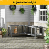 COZIWOW Wooden Cat Play Tunnel with Platforms | Configurable Window Catio | Multi-Combination Extendable Cat Run for Indoor/Outdoor Use | Small Pet Play Enclosure COZIWOW