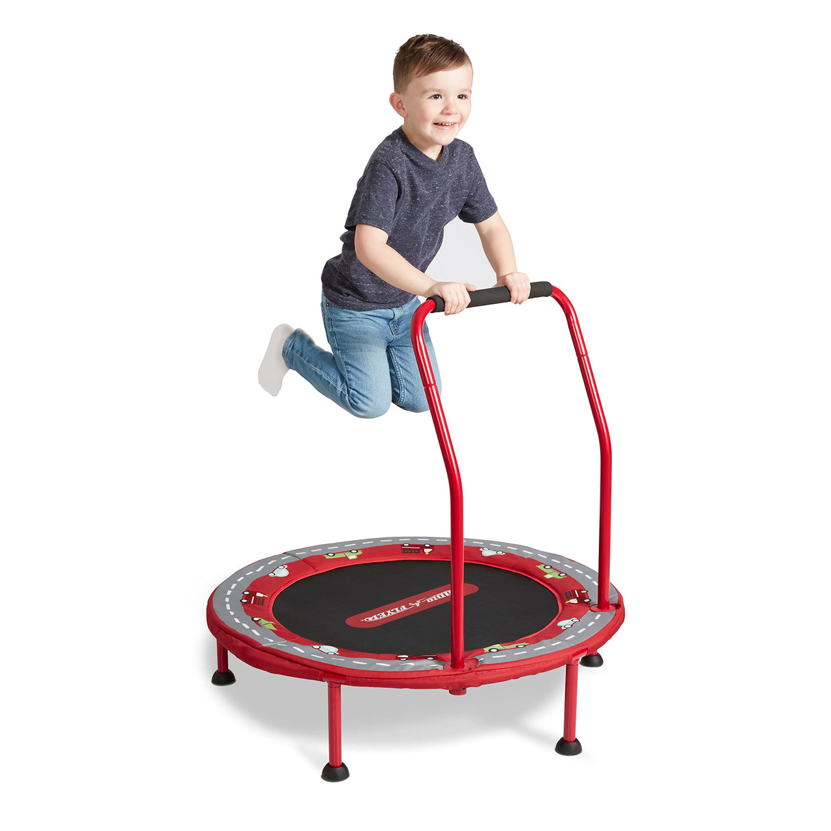 Radio Flyer 2-in-1 Kids' Trampoline, Mini Trampoline for Toddlers, Ages 3-6 Years Radio Flyer