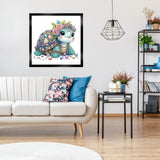 MOGTAA Turtle Diamond Art Painting Kits for Adults, 5D Special Shape Diamond Art Kits for Beginners Flowers, Crystal Rhinestones Diamond Painting Animal Gem Art for Home Decor 12×12 Inch MOGTAA