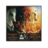 SUNSOUT INC - Four Horses of The Apocalypse - 1000 pc Jigsaw Puzzle by Artist: Lindskog-Osorio - Finished Size 20" x 27" - MPN# 68423 SunsOut
