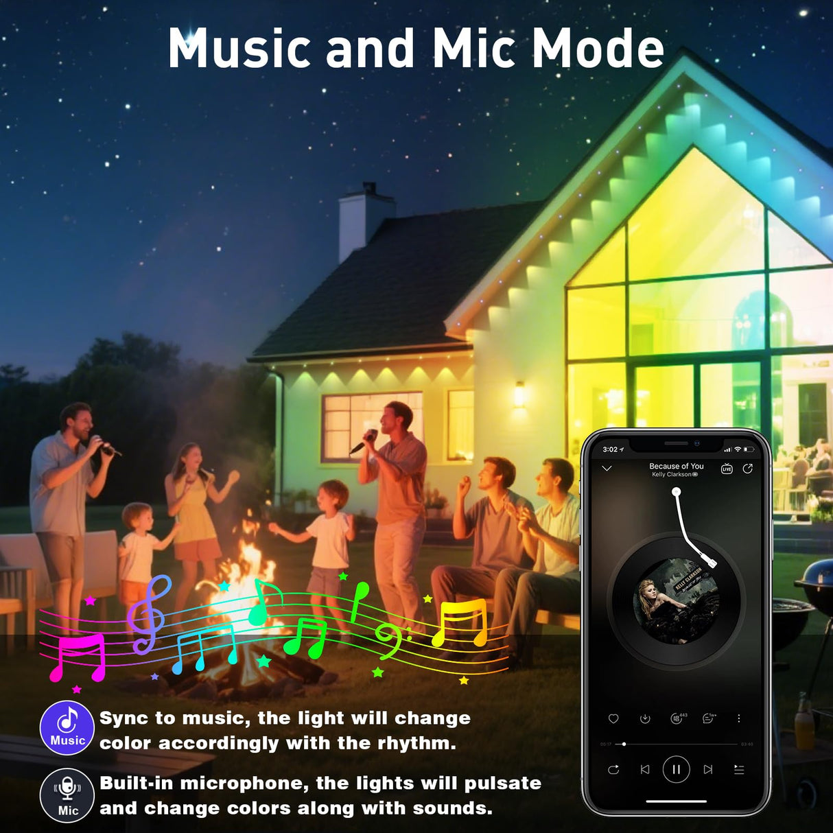 INZIDOL 100FT Permanent Outdoor Lights, IP67 Waterproof,for House Roof, Christmas, Holiday, Party, Daily Lighting, Smart RGB Outdoor Lights with Remote APP Control & DIY Scenes INZIDOL