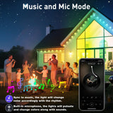 INZIDOL 100FT Permanent Outdoor Lights, IP67 Waterproof,for House Roof, Christmas, Holiday, Party, Daily Lighting, Smart RGB Outdoor Lights with Remote APP Control & DIY Scenes INZIDOL