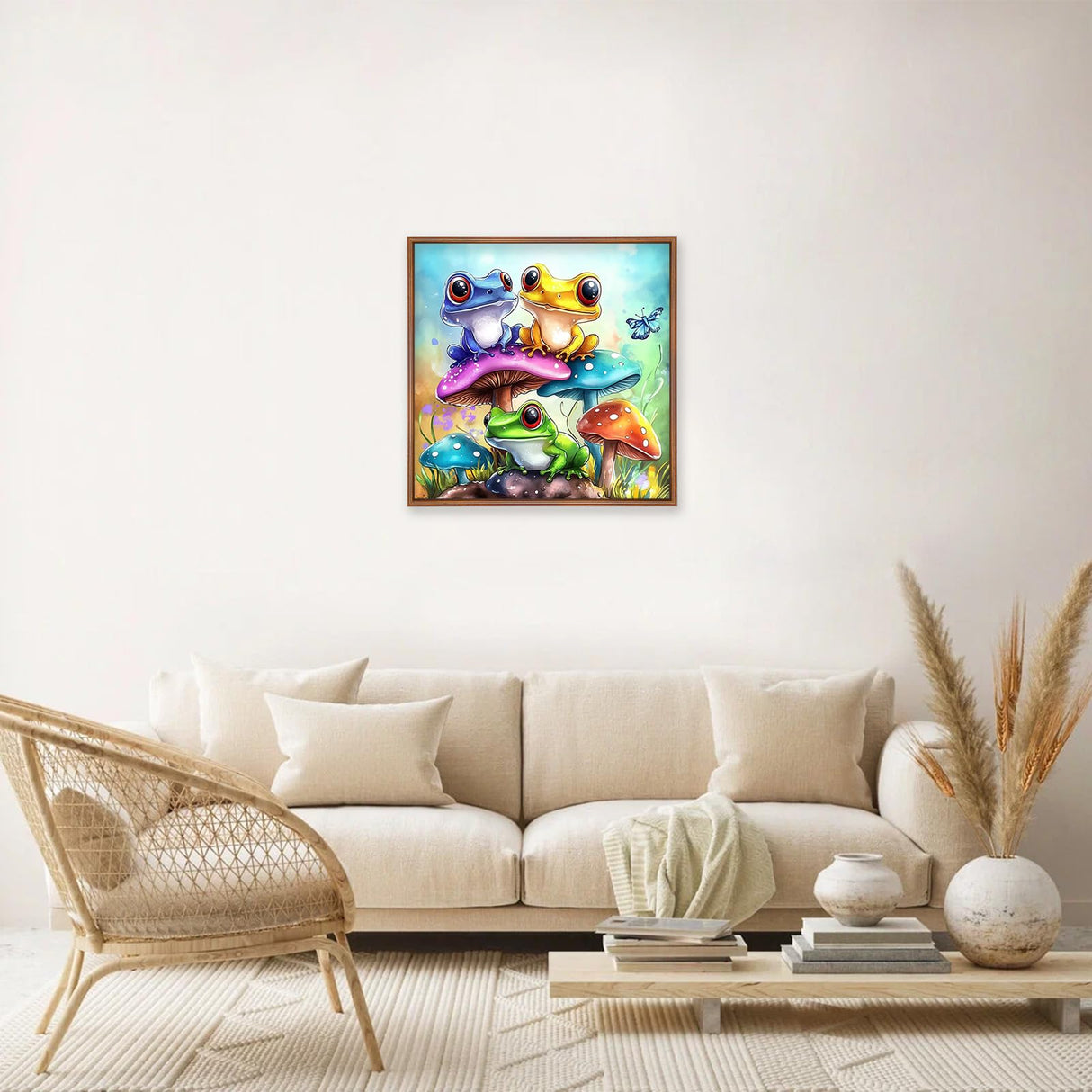 MEIYUDA Diamond Painting Kits for Adults, DIY Mushroom Diamond Art Kits for Beginners, 5D Animal Frog Diamond Art Painting Kit Gem Art Crystal for Home Wall Decor and Holiday Presents 12x12In MEIYUDA