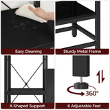 MAHANCRIS 20-40 Gallon Fish Tank Stand, Aquarium Stand with Power Outlet and Storage Cabinet, Heavy Duty Tank Stand Suitable for Turtle Tank, Reptile Terrarium, for Home Office, Black FTHB40E01 MAHANCRIS