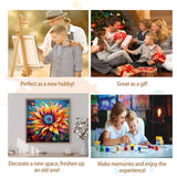 Artunion Framed Paint by Numbers Kit for Adults Beginners & Kids Ages 8-12,Blossom Flower Paint by Number with Frame, Floral Paint by Numbers Kit on Canvas 10 * 10 Inch Without Easel Artunion