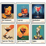 6 Pack Paint by Numbers Kit for Adults Beginner, Cocktail Adult Paint by Number Kits on Canvas, Cocktail DIY Acrylic Oil Painting by Numbers Kits, Perfect for Home Decor 10x14 Inch Okarina