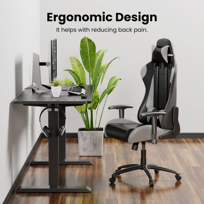 Sold & Shipped by an American Small Business - 60x24in Electric Height Adjustable Standing Desk, Workstation. Sit & Stand Work Styles. Perfect for The Home Office! (Black Top, Black Legs, DSK-6024)