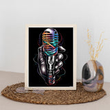 QLTBPVJK Fantasy Microphone Diamond Painting Kits Music Diamond Painting, Full Round Diamond Art Kits, Home Wall Decor 12x16 inch / 30x40cm QLTBPVJK