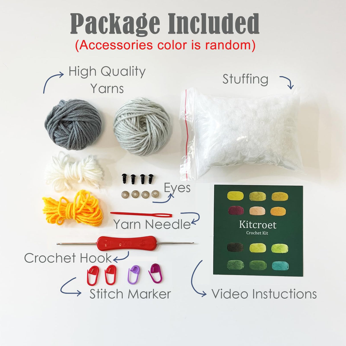 Weronique Penguin is a Challenging Crochet kit for Beginners, Step-by-Step Crochet Tutorial Help The Crafter to Easily Get Started, DIY Crochet Knitting Material Kit Included All The Necessary Tools Weronique