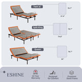 ESHINE Split King Adjustable Bed Frame with Lumbar Support, Head-Pillow-Tillt, Under Bed Light, Smart App Control, Zero Gravity, Ergonomic Incline, Wireless Remote, Dual USB Port, 6000 Series ESHINE