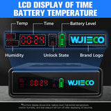 WJIECO Biometric Smart Gun Safe with Phone Charging for Handgun - Biometric Gun Safe 3 Ways Quick Access with Fingerprint/Keypad/Key Lock for Bedside Nightstand or Car with LCD WJIECO