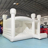 Inflatable White Wedding Bounce House with Blower,Commercial PVC Bouncy Castle Jumping Bed for Wedding, Birthdays, Parties 15ft x 15ft x 10ft Blatesic