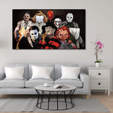 KYOQFVN Halloween Diamond Painting Kits for Adults,5D Full Round Diamond Halloween Clown Diamond Art Kit, Large Dots Diamond Painting for Beginners, DIY Beads for Home Wall Decor, 27.5" x 15" KYOQFVN