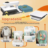 AKEYDIY New 15x15 Swivel Auto Heat Press Machine for T-Shirts, 360° Swing Away Heat Press with Auto Press Release, Heat Up Fast (One-Workstation) AKEYDIY