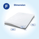 Olee Sleep Full Mattress, 10 Inch Gel Memory Foam Mattress, Gel Infused for Comfort and Pressure Relief, CertiPUR-US Certified, Bed-in-a-Box, Medium Firm, Grey, Full Size Olee Sleep