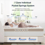 Queen Mattress, Upgrade Strengthen Firm 14 Inch Queen Size Mattress in A Box, Hybrid Mattress Queen Size With High Density Memory Foam and Independent Pocket Springs, Strong Edge Support EEN EEN SLEEP