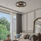 KJLARS Ceiling Light Fixture Flush Mount Ceiling Lamp Black Farmhouse Chandelier Industrial Rustic Light fixtures Pendant Lighting 4-Light E12 Kitchen Lighting KJLARS