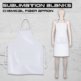 MR.R Sublimation Blanks White Aprons,Sublimation Bib Aprons,Unisex White Apron for Heat Transfer Printing,Kitchen Crafting BBQ,25x30 inch (2) MR.R
