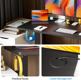 BLKMTY Electric Standing Desk Adjustable Height Computer Desk 24"x55" Home Office Desk Ergonomic Raising Desk Sit Stand Desk with Headphone Hook 20db Noiseless Lifting Desk for Adult, Black BLKMTY