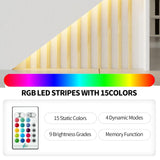 VOWNER Small Morden Reception Desk with LED Lighting, 39.4" H Office Counter with Storage Drawers, Secretary Desk with Power Outlets, Front Desk for Salon, Lobby – White (47.2" W x 18.9" D x 39.4" H) VOWNER