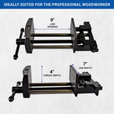 Yost Vises 7WW-DI 7" Heavy-Duty Ductile Iron Woodworker's Vise, Black Yost Tools