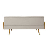 Christopher Knight Home Aidan Mid Century Modern Tufted Fabric Sofa, Beige Christopher Knight Home