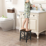 YINMIT Step Stools for Adults and Kids, Wooden Small Step Stool with Non-Slip Feet, Rectangular Stepping Stool for High Bed, Using for Bedroom, Kitchen and Living Room, Hold Up to 500 lbs YINMIT